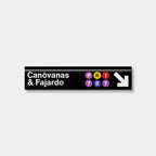 Custom Subway Transit Doorway Sign [36"x7"]